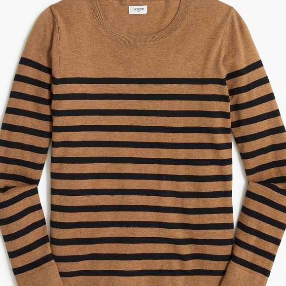 J. Crew Women’s Striped Teddie Crewneck Sweater - Picture 1 of 2
